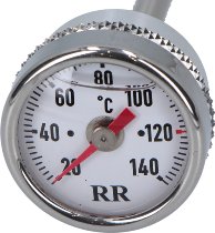 RR Oil thermometer white 20x2.5x75,Honda 50CB, 125 VT,