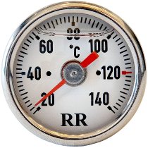 RR Ölthermometer weiß 24x3x75, Honda 500GL,600VT,750XRV,