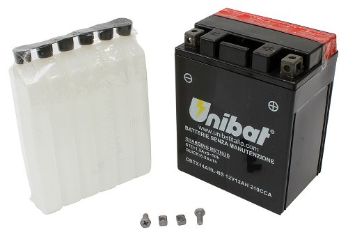 Unibat CBTX14AHL-BS Wartungsfreie Batterie (12 V 12 AH)