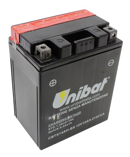 Unibat Säurebatterie wartungsfrei CBTX14AH-BS (12 V 12 AH) -