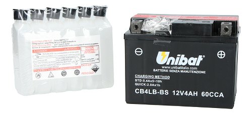 Unibat CB4LB-BS Acid battery, maintenance free (12 V 4 AH)