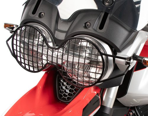 Hepco & Becker lamp protection grille, Black - Moto Guzzi