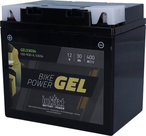 intAct Bike-Power Gel Batterie C60-N30-A 12V 30AH (53034)