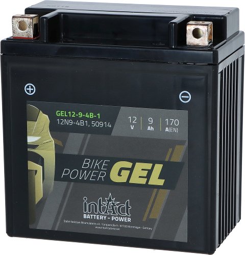 intAct Bike-Power Gel Battery 12N9-4B1 12V 9AH (50914)