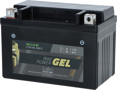 intAct Bike-Power Gel Battery YTX9-BS 12V 8AH (50812)