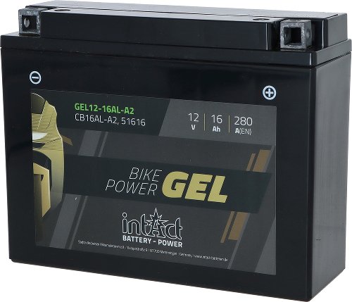 intAct Bike-Power batterie à gel YB16AL-A2 12V 16AH (51616)