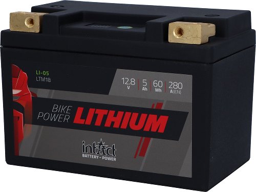 intAct Bike-Power Lithium 5 LTM18, 12,8V 5AH (c10), 280 a