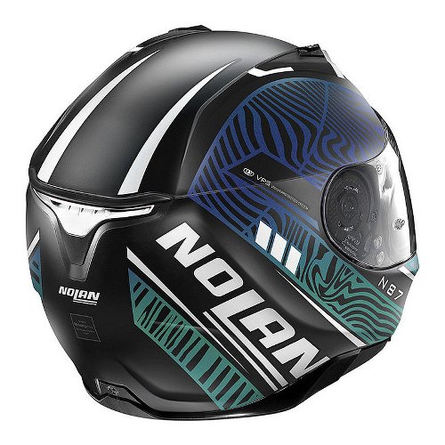 Nolan N87 Sioux N-COM Integralhelm Matt Schwarz/Grün/Blau M