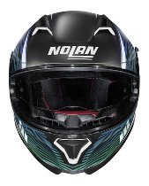 Nolan N87 Sioux N-COM Integralhelm Matt Schwarz/Grün/Blau M
