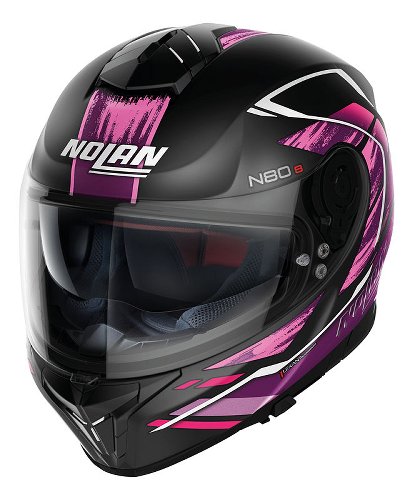 Nolan N80-8 Thunderbolt N-COM Integralhelm Matt Schwarz/Pink