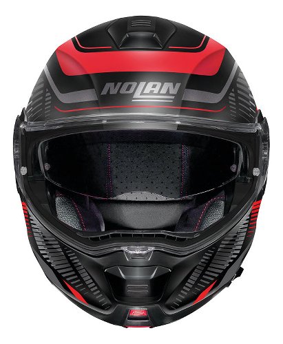 Nolan N100-5 Plus Starboard N-COM Klapphelm Matt Schwarz/Rot