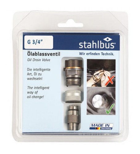 stahlbus oil drain valve set steel, G 3/4 inch-19 = R 3/4