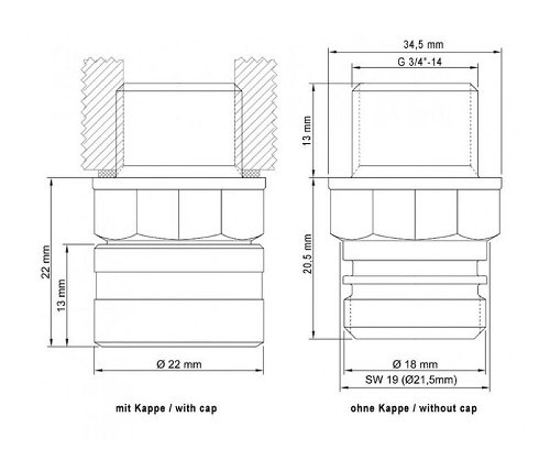 stahlbus Kit de vannes de vidange d'huile Acier, G 3/4