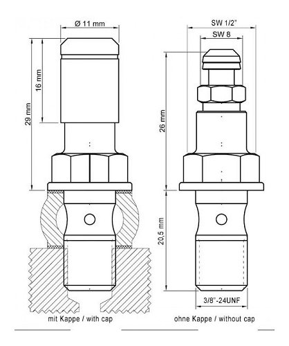 stahlbus Hohlschraube mit Entlüftungsventil 3/8