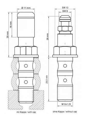 stahlbus Doppelhohlschraube mit Entlüftungsventil