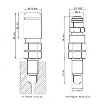 stahlbus Set de 4 vannes de purge 3/8 pouce-24UNFx22mm,