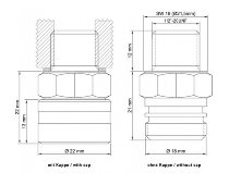 Set de vannes de vidange d'huile stahlbus, acier, 1/2