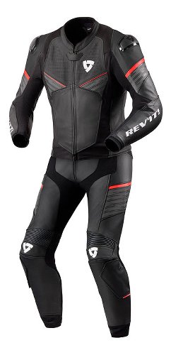 Revit Beta Combinaison en cuir Noir/Neon Rouge 52