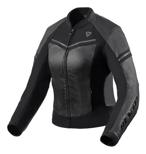 Revit Median Damen Lederjacke Schwarz/Anthrazit 40