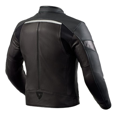 Revit Mile Lederjacke Schwarz/Rot 46