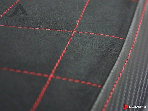 Luimoto Seat cover `Diamond Edition` black-red - MV Agusta