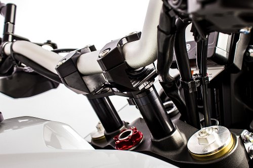 Gilles Handlebar riser kit, adjustable, black - Ducati 950,