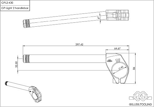 Gilles Stummellenker-Satz GP-Light 2 430, schwarz -