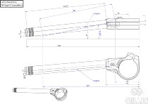 Set manubrio Gilles GP-Light 2 500 Racing, nero