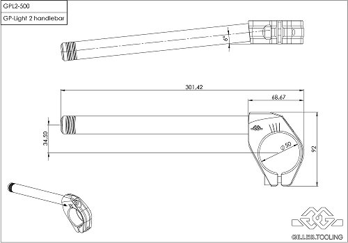 Gilles Kit de guidon muet GP-Light 2 500, noir -