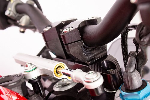 Gilles Handlebar riser kit, adjustable, black - Ducati