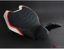 Luimoto Seat cover `Strada` velours silver-red - MV Agusta