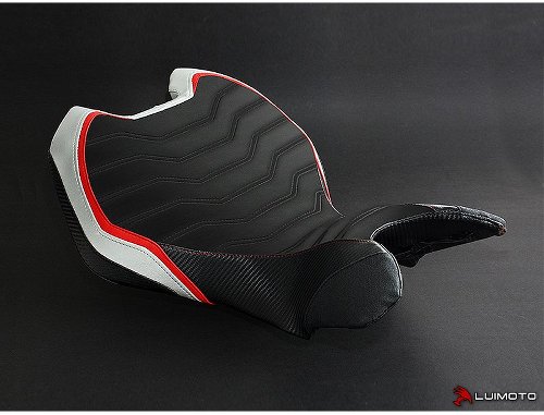 Luimoto Seat cover `Strada` silver-red - MV Agusta 800