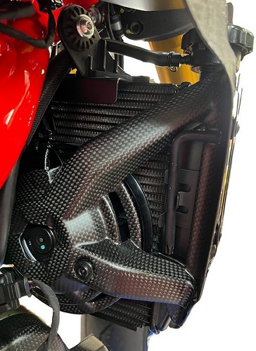 Carbonworld rear radiator covers, carbon suitable for Ducati