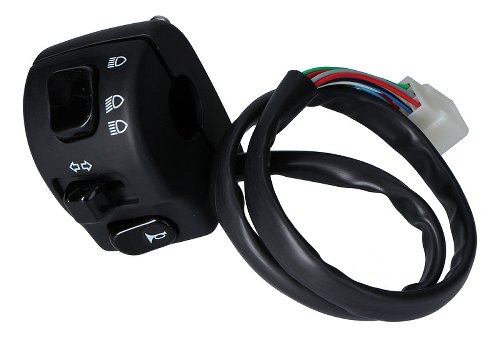 Tommaselli turn signal switch, complete, universal, black, -