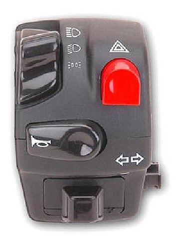 Tommaselli turn signal switch, complete, universal, black, -