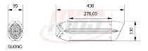 MIVV Auspuffsatz Suono, Edelstahl schwarz/Carbon Endkappe,