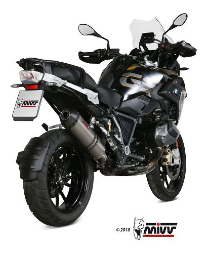 MIVV Auspuff Oval, Titan/Carbon Endkappe, mit EG-ABE - BMW R