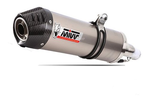 MIVV Auspuff Oval, Titan/Carbon Endkappe, mit EG-ABE - BMW R