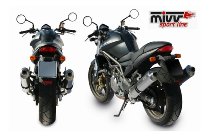 MIVV Silencer kit Oval, stainless steel, with homologation -