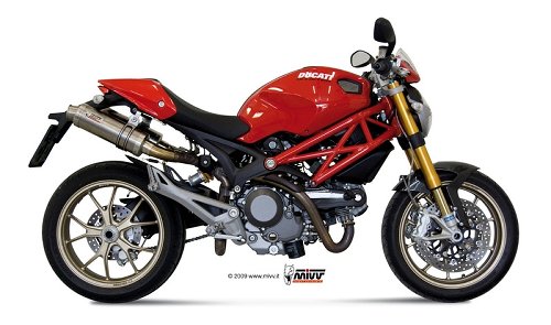 MIVV Auspuffsatz GP, Titan, mit EG-ABE - Ducati 795 Monster,