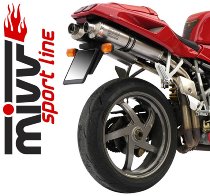 MIVV Auspuffsatz Oval, Edelstahl, mit EG-ABE - Ducati 996