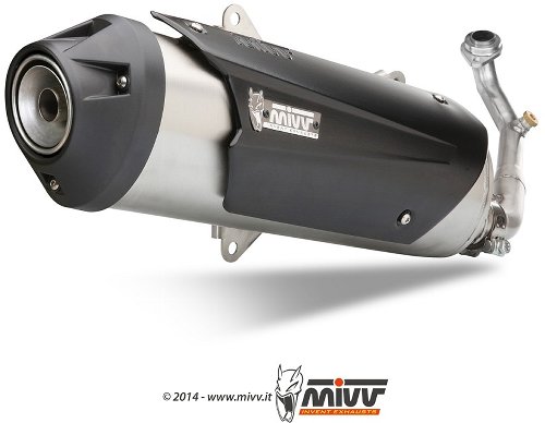 MIVV Silencer complete system Urban, stainless steel, with