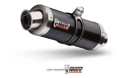 MIVV Silencer GP, stainless steel black, with homologation -