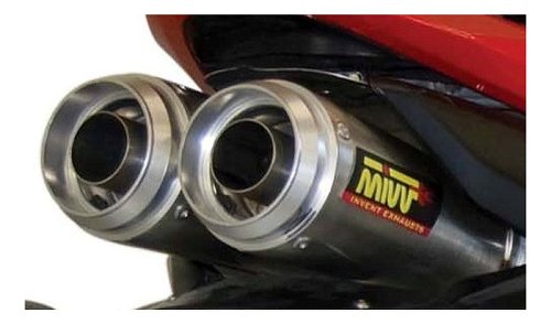 MIVV Silencer X-cone, stainless steel/aluminium cap, with