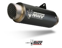 MIVV Scarico impianto completo GPpro, acciaio inox nero, con