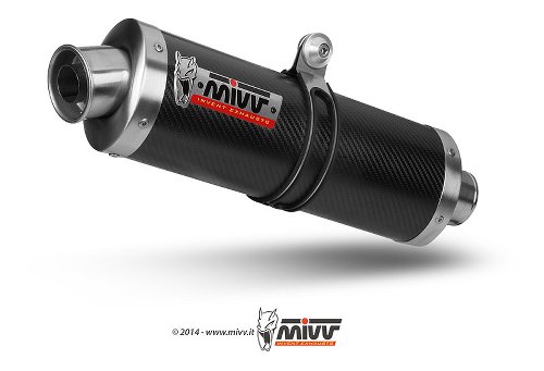 MIVV Silencer Oval, carbon/carbon, with homologation - Honda