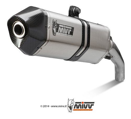 MIVV Auspuff Speed Edge, Edelstahl/Carbon Endkappe, mit