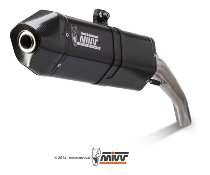 MIVV Auspuff Speed Edge, Edelstahl schwarz/Carbon Endkappe,
