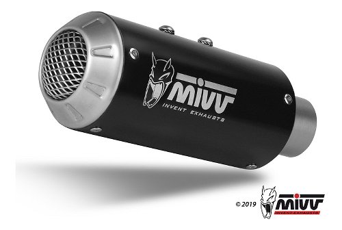 MIVV Auspuff MK3, Edelstahl schwarz, ohne EG-ABE - Kawasaki