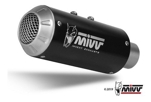 MIVV Auspuff MK3, Edelstahl schwarz, ohne EG-ABE - Kawasaki
